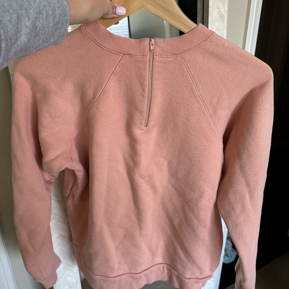 Sandro Paris Coral Sweatshirt with White Logo - Picture 3 of 8
